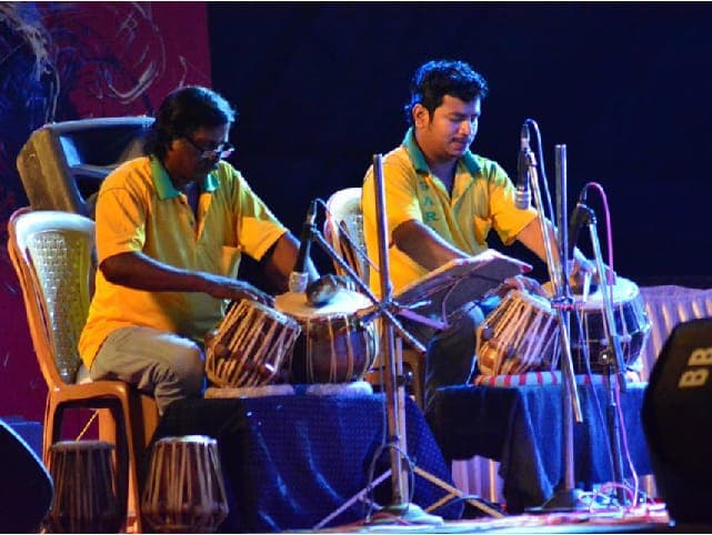 Originals Orchestra percussion musicians performing